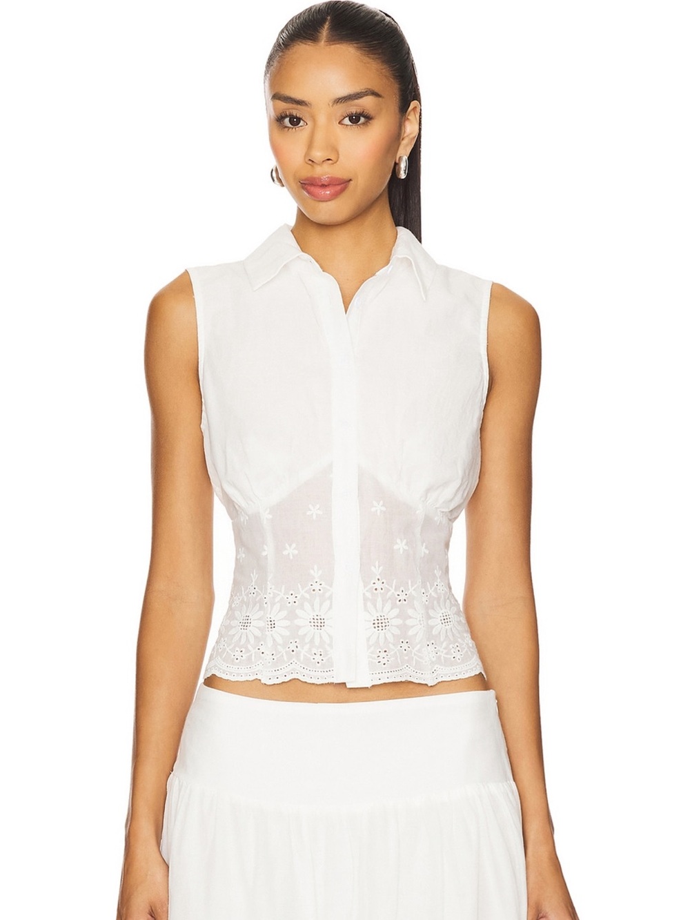 MORE TO COME- Danie Button Up Top in White